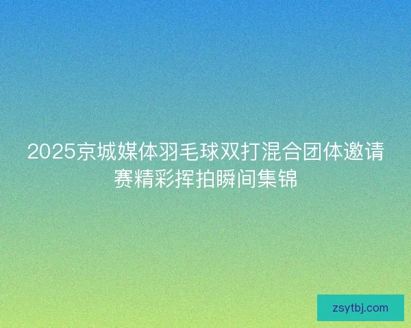 2025京城媒体羽毛球双打混合团体邀请赛精彩挥拍瞬间集锦
