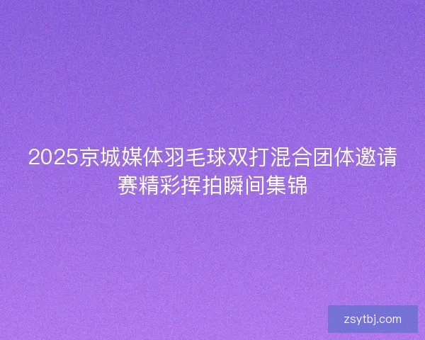2025京城媒体羽毛球双打混合团体邀请赛精彩挥拍瞬间集锦